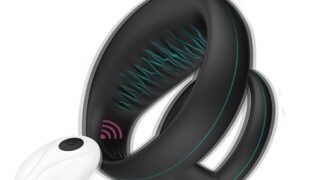 【人気】2つのリング電動バイブレーターで遠隔操作メンズ用品9種類の振動モードを防水した大人のおもちゃメンズ成人用品…