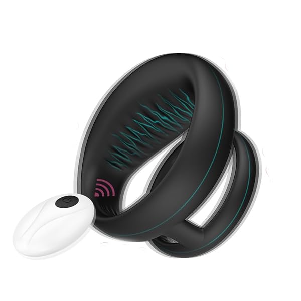 【人気】2つのリング電動バイブレーターで遠隔操作メンズ用品9種類の振動モードを防水した大人のおもちゃメンズ成人用品…