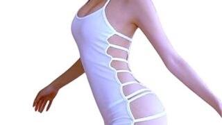 [Agnel x] X100 セクシー ランジェリー ワンピース シースルー オープンバック