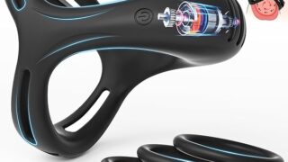 AiFox ペニスリング コックリング ペニスバイブ 10種強力振動 三角リング【竿&玉袋＆根元ロック】締め付け感…