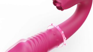 DeepV 数珠チンポバイブ女性用 中いき 一台四役 【極烈ピストン＋狂振バイブ＋数珠回転＋舌舐め魅惑】リアル肌理…