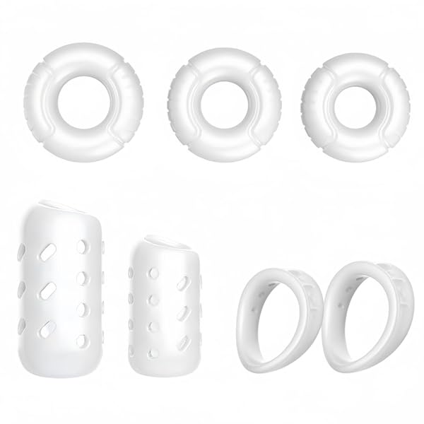 GOODLAND コックリング 包茎リング ペニスリング 通気孔 7点セット 通気性100% 快適 昼间用＆夜間用…