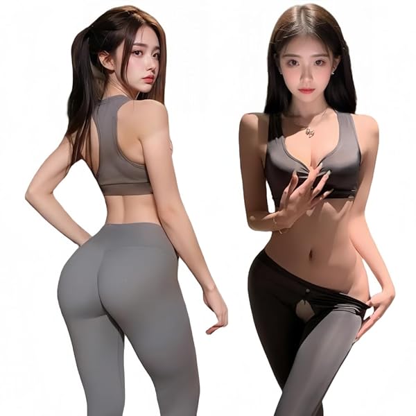 [GOODLAND] コスプレ タイトな衣類 セクシー ヨガウェア 成人用 スポーツブラ エアーをまと タイト ラ…