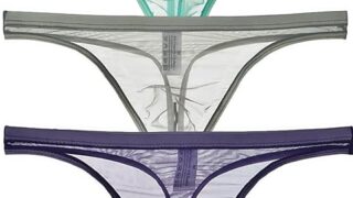 ランジェリー – [Heureux La Joie] 前がモロ見えの セクシー下着 Tバック メンズ シースルー マイクロ メッシュ…