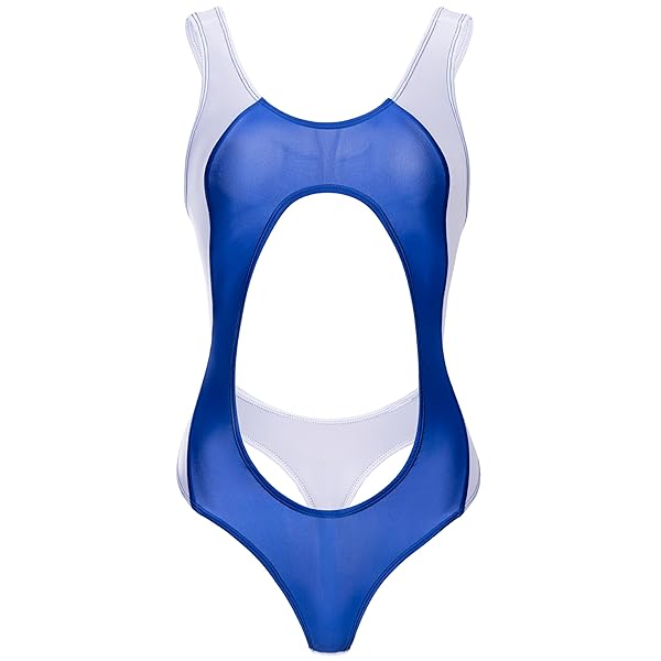 コスプレ – [LOST-G] レディース ハイレグ ボディスーツ シースルー カットアウト デザイン ワンピース 水着風 超伸…