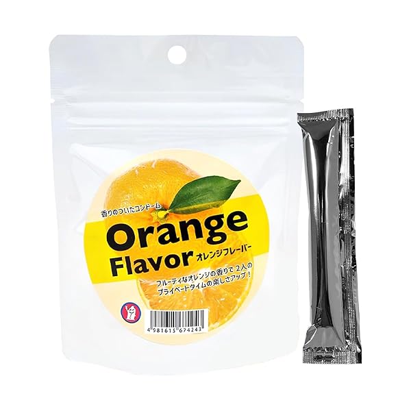 コンドーム フレーバーコンドーム Mサイズ 6個入パウチ 全5種類の香り 無印スティックローション付き 避妊具 ス…