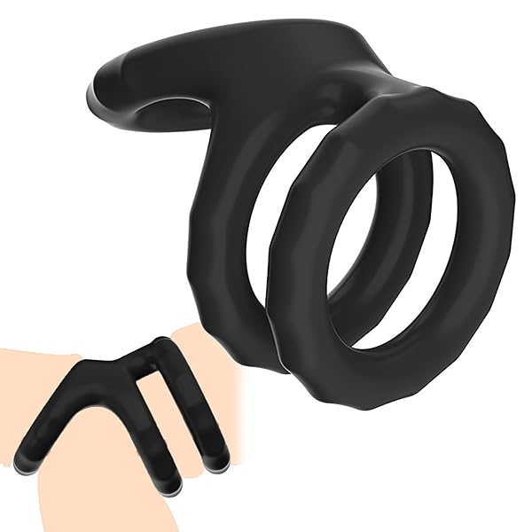 Orirya コックリング シリコン ペニスリング 三重の束縛 柔らかいシリコン製 弾力 コックリング アダルトグ…