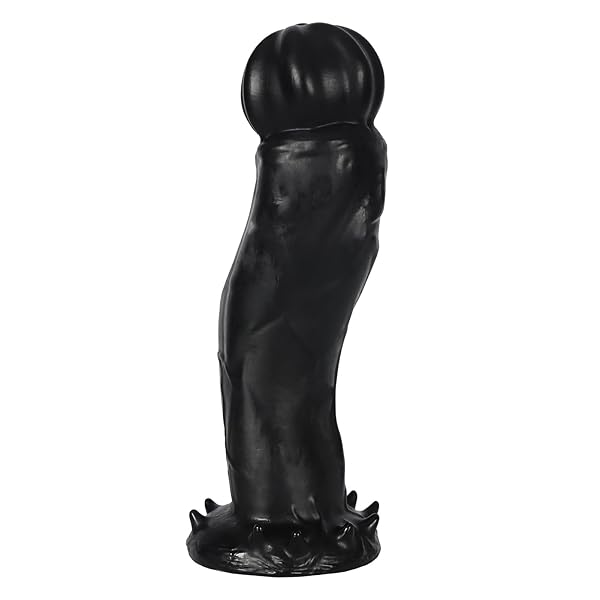 ディルド – アナルプラグ PVC 吸盤付き ブラック 四つのサイズ L:5cmX19cm