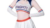 [SENMHS] セクシー チアリーダー コスプレ 衣装 レディース 赤 白 青 スポーツユニフォーム風 ミニスカ…