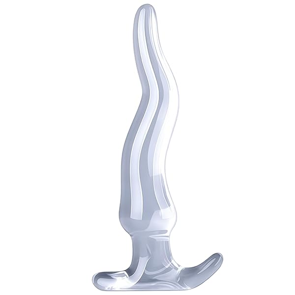 ディルド – アナル拡張 アナルプラグ アナルグッズ 透明S型 柔らかTPE製 ワイドベース 男女兼用 初心者 上級者 防水仕様…