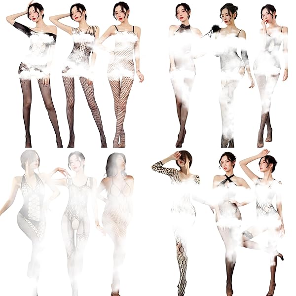 [Senteria] レディース 大人 過激 セクシー ボディストッキング 全身網タイツ 穴あき 誘惑コスプレ エ…