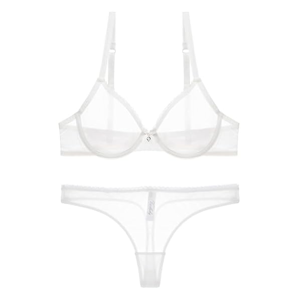 [Sexy code 1701] ブラジャー Tバック 2点セット シースルー 透け ランジェリー セクシー 下着