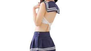 [オーミィ] ミニスカ セーラー服 & Tバック セット セクシー コスプレ 衣装 コスチューム レディース フリ…