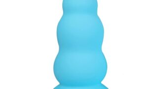 ディルド – TaRiss’s 渦 アナルプラグ 3ビーズ 吸盤付き シリコン M 9.8cmx23cm 水色