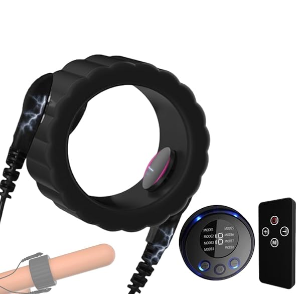 コックリング 電気ショック ペニスリングペニス拘束具 男性用 シリコン 電動バイブ sm拘束具組み合わせセット 大…