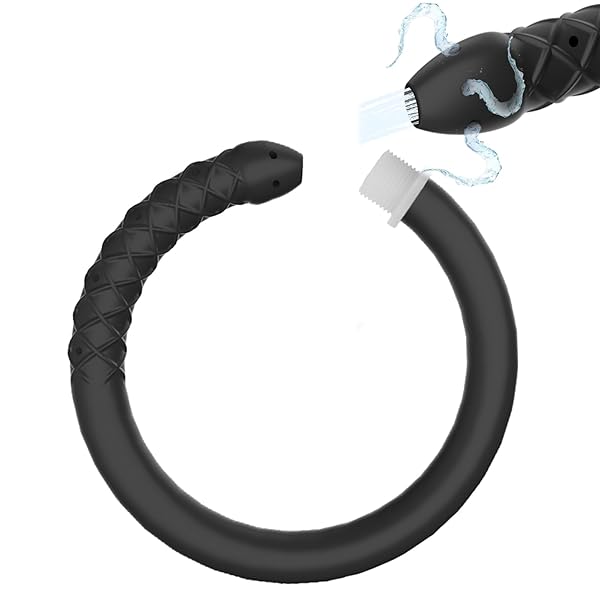 sm – Dekori 超長いアナルプラグ アナル洗浄アナル 浣腸 多目的洗浄器 シリコン製 シャワーヘッド 浣腸 蛇口連続…