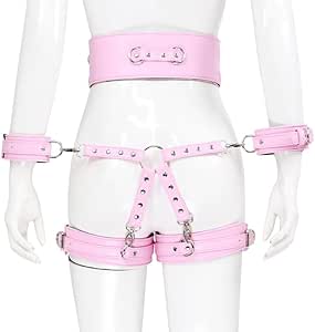 sm – SMグッズ PUレザー 束缚ベルトセット 手枷 腿枷 腰ベルト 調整可能 コスプレ 情趣 拘束具 カップル向け コ…