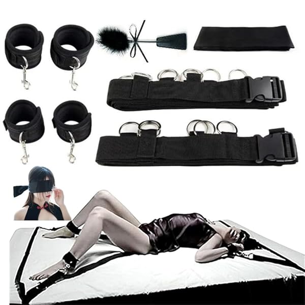 sm – [SaiLin] SMグッズ ベッド拘束具 SM拘束具 固定ベルト手枷 足枷 開脚 拘束器具 SMプレイ SMコス…