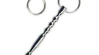 sm – 尿道プラグ 金属製 ステンレス鋼 コックプラグ 貫通型穴あきタイプ 中空 固定リング付 尿道拡張器 SM 尿道オナ…