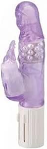 ディルド – サイレントスプラッシュ④ コードレス パール付き（パープル）二股バイブ【メインバイブと小バイブを別々にコントロール…
