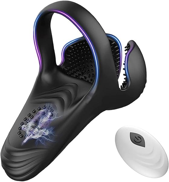 電動コックリング ペニスリング 男性用 バイブ付き 会陰マッサージ器 【10種類振動モード 会陰部 睾丸 三点同時…