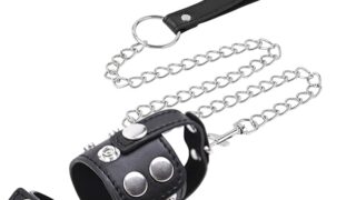 貞操帯 ペニスカバー CBT コックリング ペニス 睾丸拷問 ペニススリーブ リーシュ付き レザー 男性用貞操帯 …