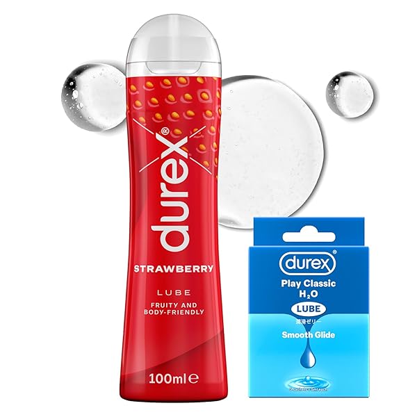 Durex デュレックス 潤滑ゼリー ストロベリー 100ml 水性 ローション フレーバータイプ + 試供品付き…