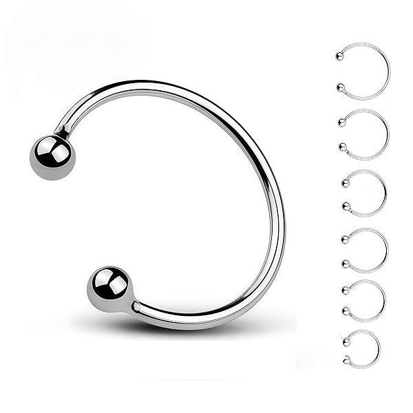 GOODLAND ペニスリング コックリング 男性用 金属 メンズリング 開放式 ボール付き 着脱簡単 25-40…