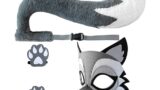 コスプレ – [Jescion] キッズ用ウルフコスチューム,おもしろいごっこ遊び衣装 グレイウルフのフォトプロップ グレーオオ…