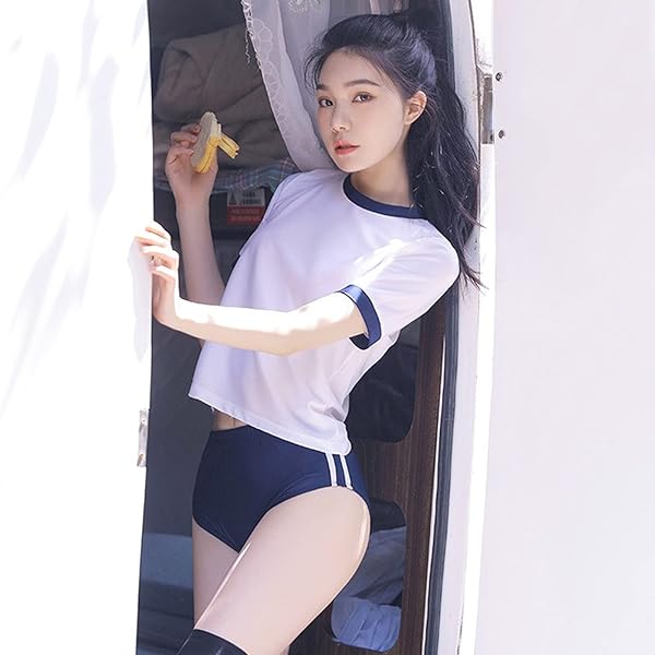 [LIKENNY] ブルマスタイル 体操服 セクシー コスプレ スポーティ 陸上部風 ユニフォーム ネイビー 女子…