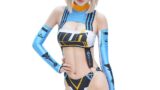 コスプレ – [LOST-G] セクシー 光沢 ハイレグ水着 ニーハイ タイツ 手袋 シンプル RQ レースクイーン コスチュー…