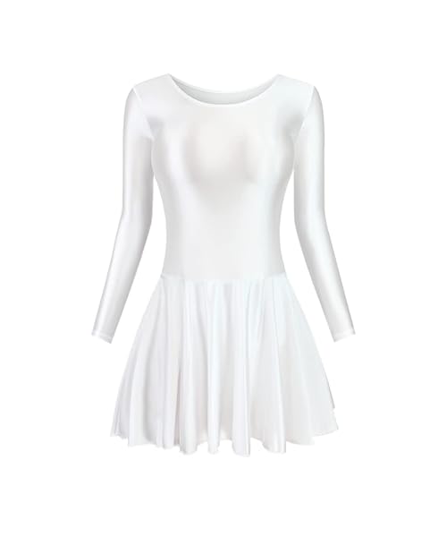 コスプレ – MJINM バレエドレス ダンススカート レディース超光沢 レオタード 社交ダンス衣装 舞台ダンス 伸縮性 極薄素…