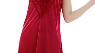 コスプレ – [R-Dream] Vネック レース ネグリジェ ナイトウェア スリップ ランジェリー サテン系 エスニック柄