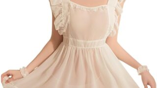 ランジェリー – [R-Dream] 裸エプロン セクシー コスプレ 透け透け シースルー メイド コスチューム ベビードール ラン…