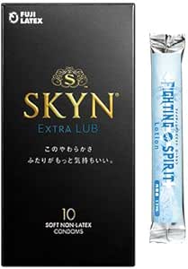 SKYN EXTRA LUB コンドーム 10個入 + ファイティングスピリットローション12mLセット