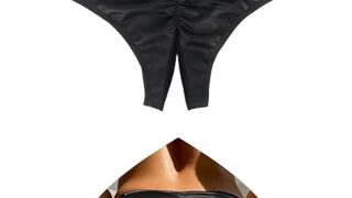 ランジェリー – [ohyeah] PU セクシー 穴あきショーツ 大きいサイズ[M~3XL] 高弾力性 無地 パンティー レディー…