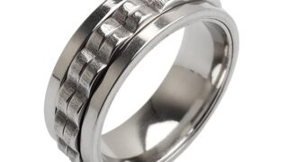 [silver KYASYA] ステンレス 回る 指輪 ギミックリング ギアリング ストレス解消 メタリック シル…