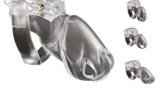 sm – HT-V4 男性貞操ロック 錠付貞操装置 樹脂 コックケージ 拘束具 貞操ケージ SM 付き4 コック リング 大…