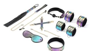 sm – Liebe Seele リーベゼーレ コスプレ SMグッズ 小道具 拘束具 8点セット ヴィヴィット レザー (虹)