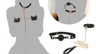 sm – [現役SM嬢監修]SMセット 拘束具 アダルトグッズ 首輪 リード 手枷 口枷 SMグッズ 服従 保存袋付き
