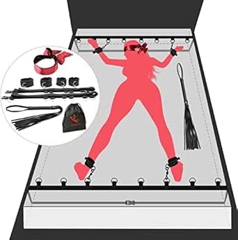 sm – SMグッズ SM拘束具 ベッド拘束 開脚 手枷 足枷 鞭 アイマスク 拘束プレイ 調節可能 固定ベルト 痛くない …