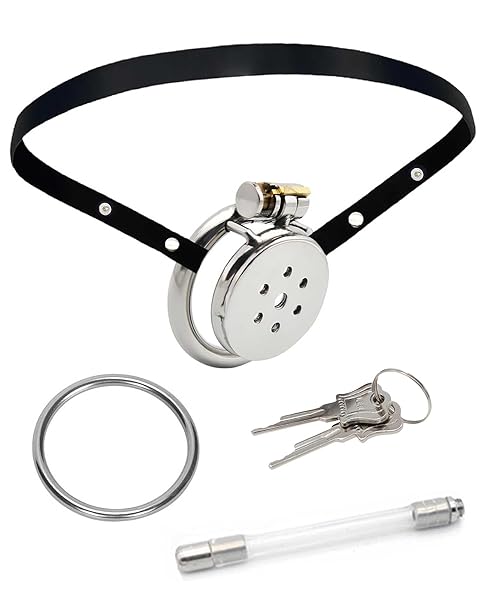 sm – Tibemi貞操帯 フラット貞操具 メンズ贞操锁 尿道ブジーとペニスリング付き尿道オナニー 貞操帯補助ベルト固定用…