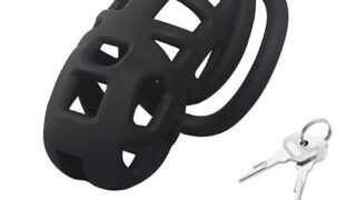 sm – Tibemi貞操帯 メンズ ていそうたい男性器 貞操具 ナイロン樹脂製 四つの貞操リング付き 貞操体 鍵付き おし…