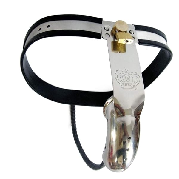 sm – メンズ貞操帯アークウエストステンレス鋼貞操帯シングルラインシンプルタイプ貞操 、男性用 貞操帯 (Size : 6…