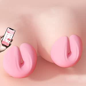 バイブ 乳首ローター 12周波数モード ピンクのドーナツ アプリ付き 真空負圧 アプリ制御 夾乳強震強力モーター …