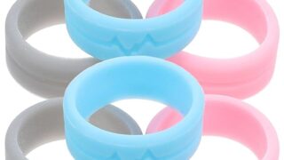 [BESTonZON] 光るシリコンリング 柔軟なボディビルドリング ジムアクセサリー アウトドアやパーティー用 …