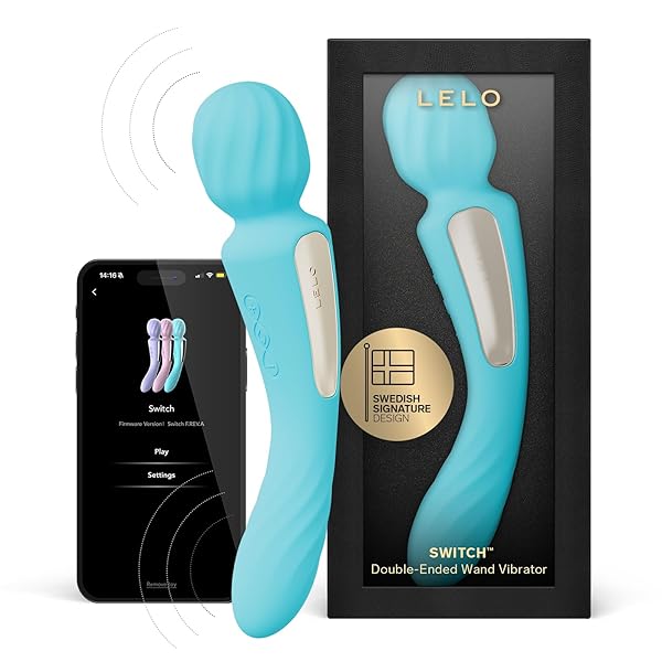 ローター – LELO SWITCH 女性用ダブルエンドバイブレーターワンド（Bluetoothアプリ対応）、12種類の快感モー…