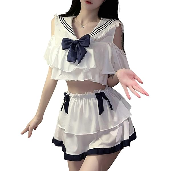 コスプレ – [YQWIN] セーラー服 透け セクシー 半袖 上下セット 制服 JK セクシー 過激 女子高生 制服 ミニスカ…
