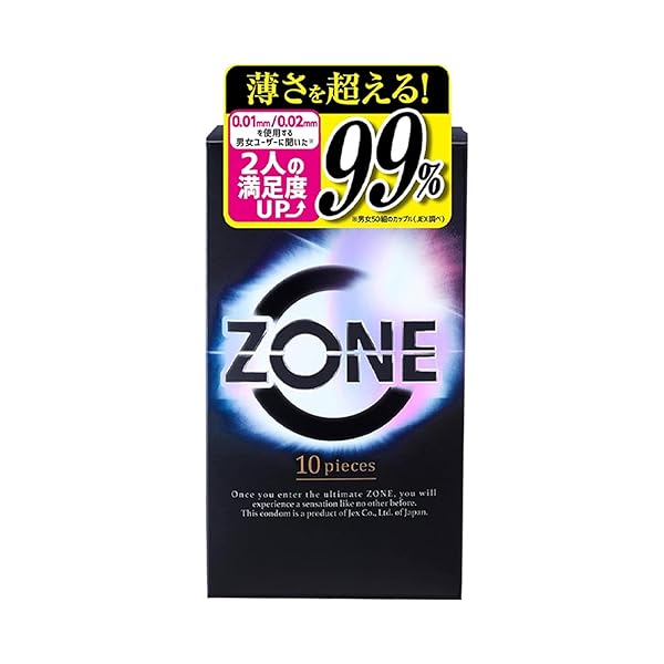 ZONE【日本製】コンドーム 10個入 極薄 ステルスゼリー 潤滑剤入り 男性向け 女性向け ゴムアレルギー対応 …